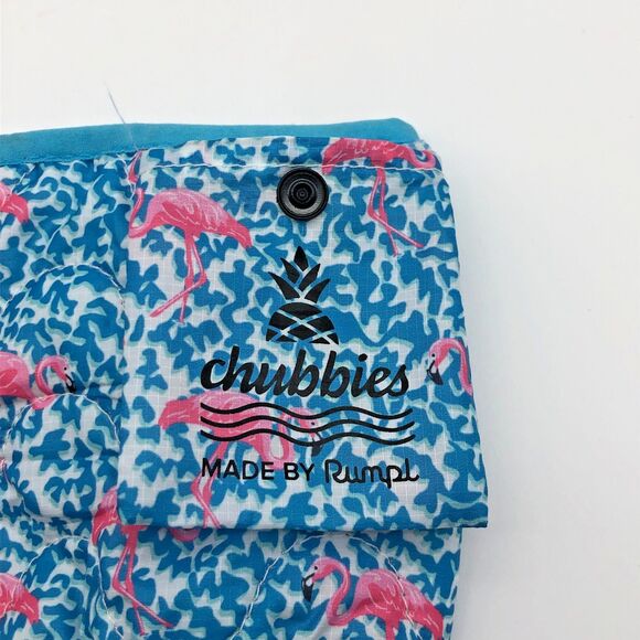 Rumpl x Chubbies Beer Blanket Koozie Blue Pink Flamingos Portable Party - Picture 3 of 7
